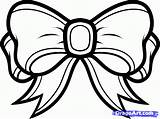 Bow Coloring Drawing Pages Bows Cheer Drawings Christmas Ribbon  sketch template