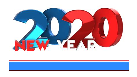 Happy new year 2020 3D text royalty free transparent images Download - MTC TUTORIALS