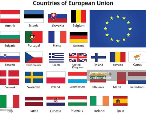 Countries Of European Union Flags Vector Art | Getty Images