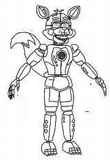Funtime Foxy  Free Coloring Pages sketch template