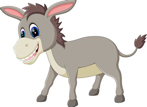 cartoon donkey smile and happy 7917013 Vector Art at Vecteezy