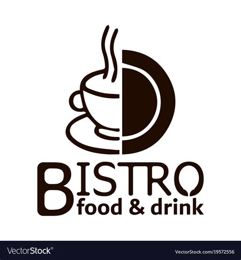 Coffee bistro food drink white background Vector Image