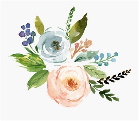 Fine Watercolor Flower Transparent - Watercolor Flower Vector Png ...