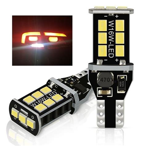 W16W LED T15 LED Bulb Canbus 921 NO OBC Error Free Car Backup Reserve ...