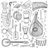 Musical Instruments Coloring Page Sketch sketch template