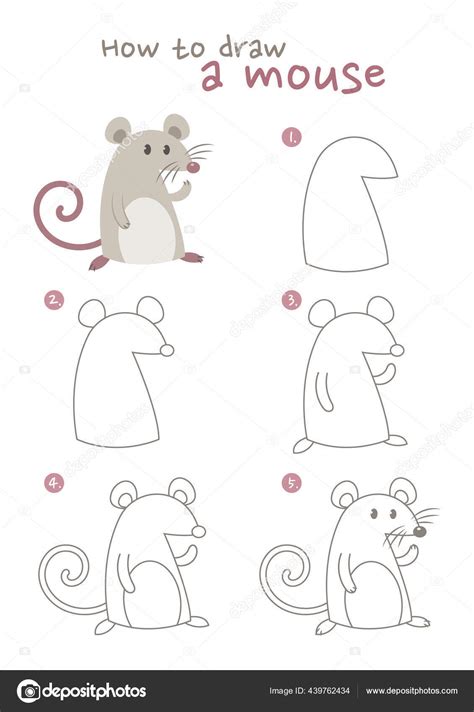 How To Draw A Mouse For Kids Step By Step