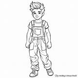 Overalls Coloring Pages  Free & Printable sketch template
