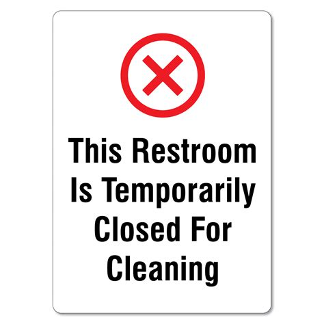 Printable Restroom Closed Sign - Image to u