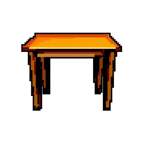 space wood table game pixel art vector illustration 23873259 Vector Art ...
