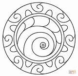 Dibujo De Mandala Con Patrón Espiral Para Colorear  Dibujos sketch template