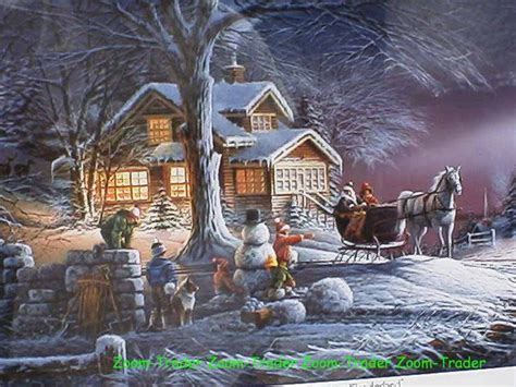 Terry Redlin " Winter Wonderland" Signed & Framed Print ... | Terry redlin, Christmas paintings ...