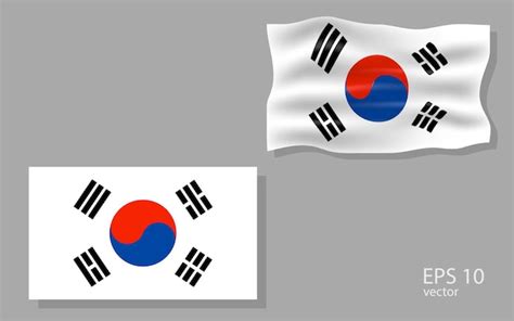 Premium Vector | Vector flag of south korea illustration