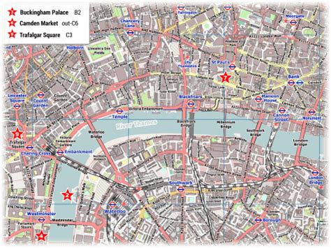 London Tube Map With Attractions