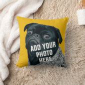 Pet Photo Personalized Throw Pillow | Zazzle