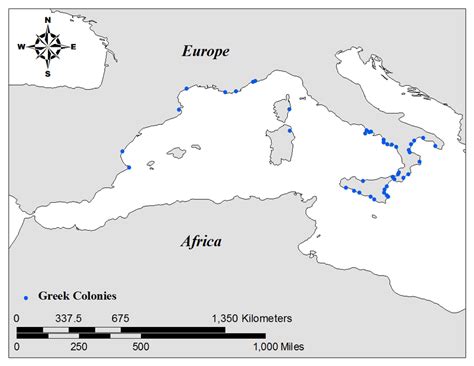 11. Locations of Greek colonies in the western Mediterranean. According ...