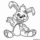 Scary Nightmare Bonnie Coloring Page  Pagescom sketch template