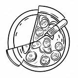 Delicious Pizza Hut Slice Coloring Page 68293 54884 sketch template