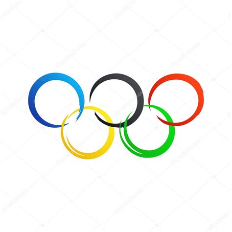 Olympic rings icon template. Vector illustration — Stock Vector © Jizo ...