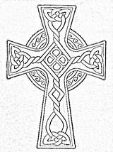 Celtic Cross Coloring Page sketch template