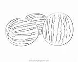 Melon Coloring Drawing Pages Cantaloupe Clipart Kyrie Watermelon Line  sketch template