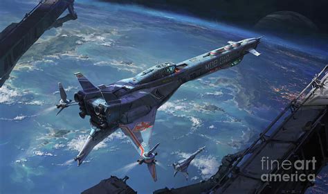 Sci-Fi Spaceship Fighter 8K Ultra HD Photograph by Hi Res - Fine Art America