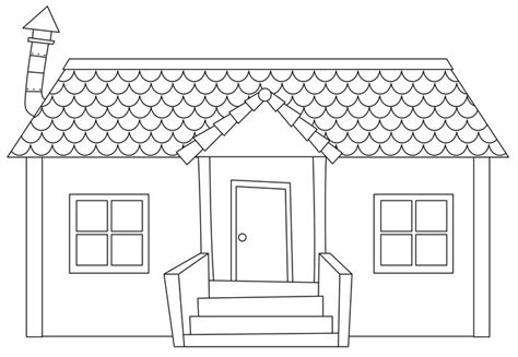 Simple Outline House Clipart Black And White - Images For Life