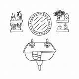 Premium Vector Doodle Bathroom Sink And Mirror Hand Drawn Toilet  sketch template