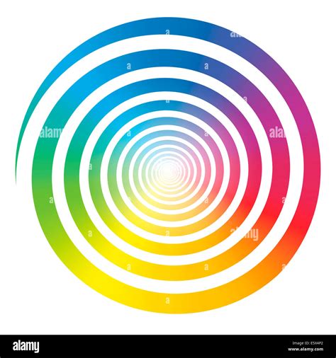 Rainbow color gradient spiral Stock Photo - Alamy