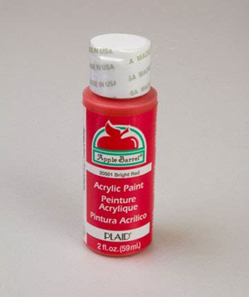 Apple Barrel Matte Bright Red Acrylic Paint (2 oz bottle)