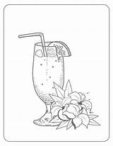 Premium Vector Summer Cocktail Coloring Page  Home sketch template