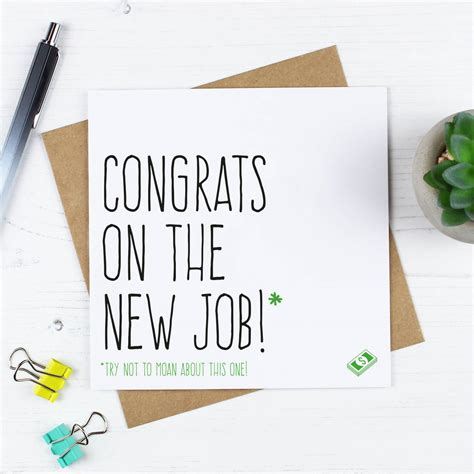 'congrats on the new job' card by purple tree designs | notonthehighstreet.com