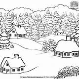 Snow Covered Roof Coloring Pages sketch template