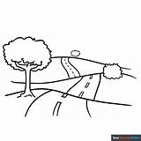 Road Coloring Page  Easy Drawing Guides sketch template