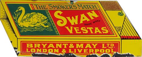 Swan Vestas Matches Porcelain Advertisement Sign