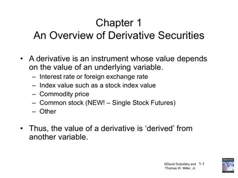 Derivative securities