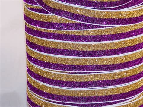 5 or 10 Yards Purple & Yellow Gold GLiTTER Split FOE