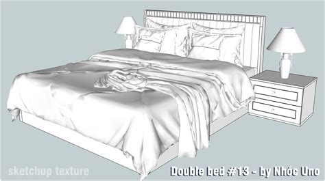 FREE SKETCHUP 3D MODEL DOUBLE BED #13