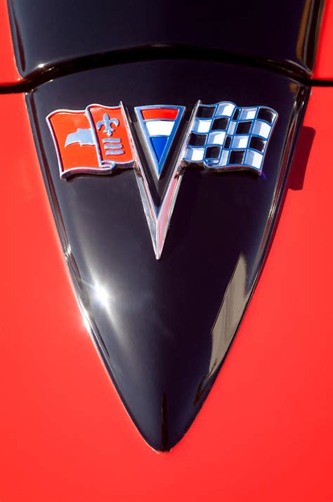 Chevrolet Corvette Hood Emblem Photograph by Jill Reger