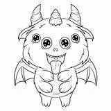 Cute Halloween Monsters Coloring Book 19 Pages  Etsy sketch template