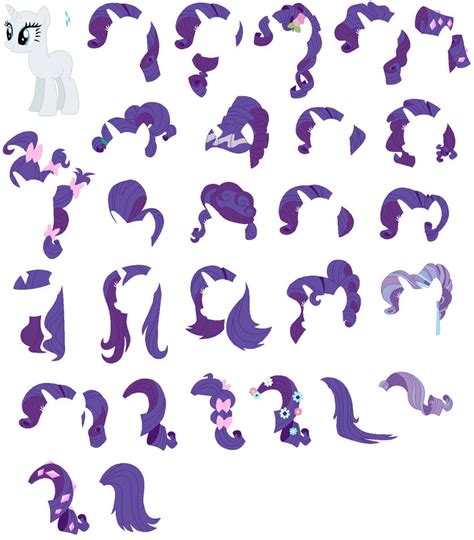 MLP Rarity Mane Set Base by SelenaEde on DeviantArt