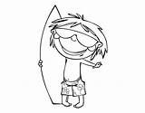 Surfer Boy Coloring Page  Nation sketch template