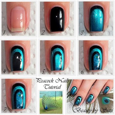 Peacock Nail Art Design - Tutorial - AllDayChic