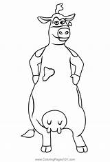 Bessy From Back At The Barnyard Coloring Page For Kids  Free sketch template