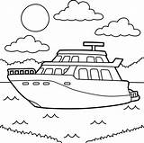 Boat Coloring Page sketch template