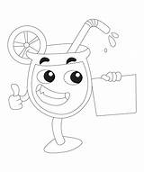 cocktail coloring Page For Kids And adults Black White  sketch template