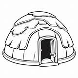 Igloo Coloring Page sketch template
