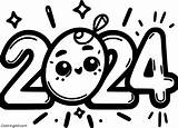 Cartoon 2024 Coloring Page  ColoringAll sketch template