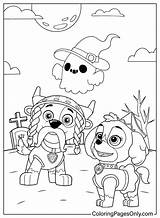 Paw Patrol Halloween Coloring  Free Printable Coloring Pages sketch template