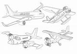 Printable Collection Of Modern Airplane Coloring Page  Mimi Panda sketch template