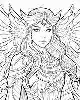 Coloring Valkyrie Pages Tattoo Norse Adult Freyja Drawing Mythology  sketch template
